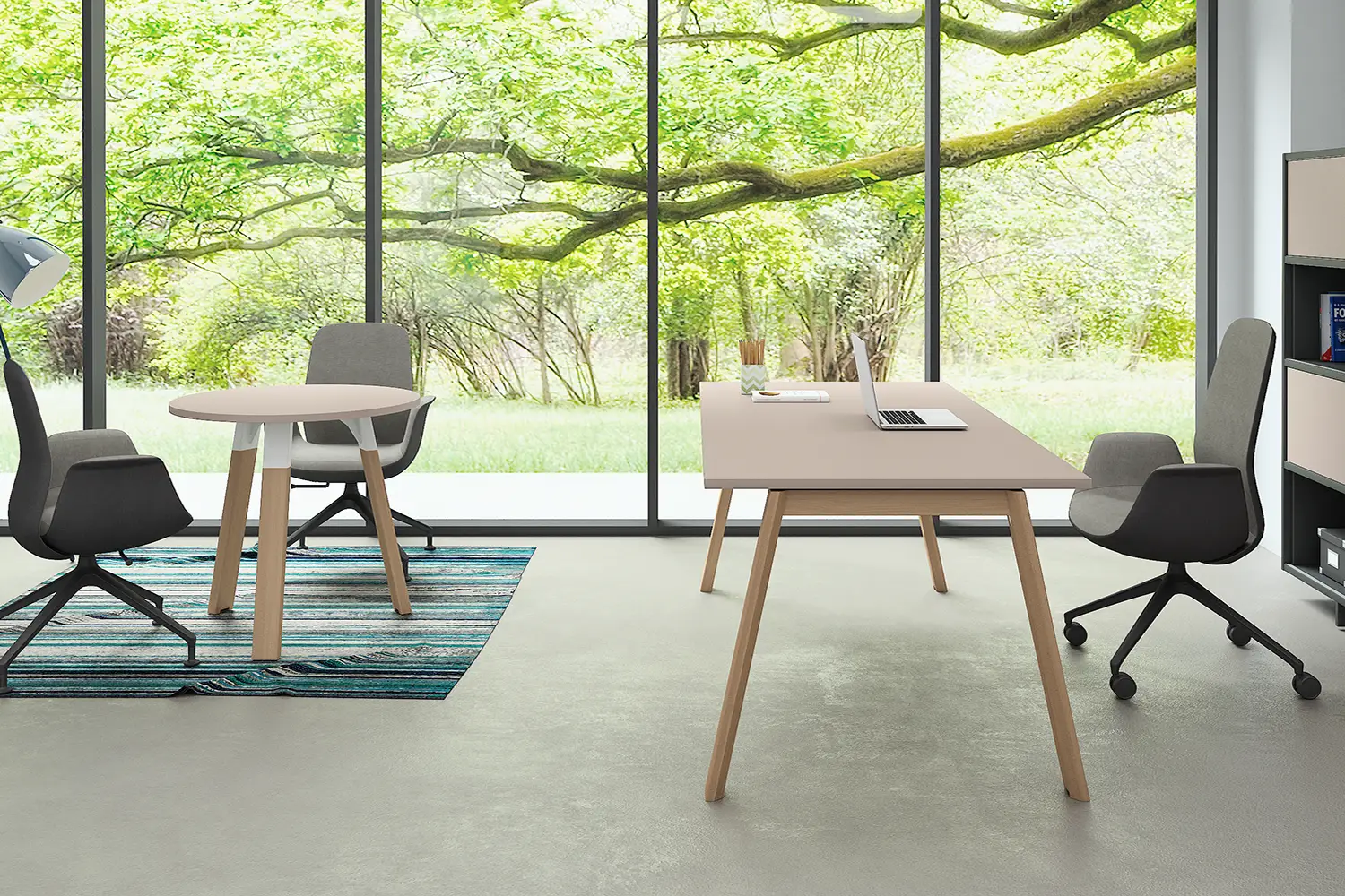 Кабинет руководителя ARTWOOD EXECUTIVE. Стол письменный, стол для переговоров Цвет Тортора