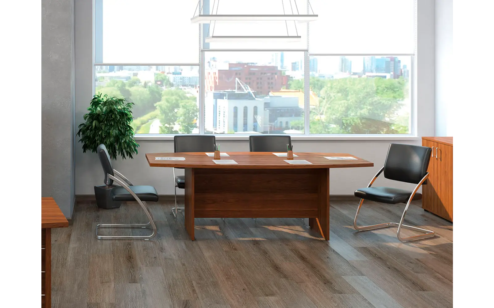 Столы переговоров GRAND. Стол переговоров 2100x1000x750 Орех