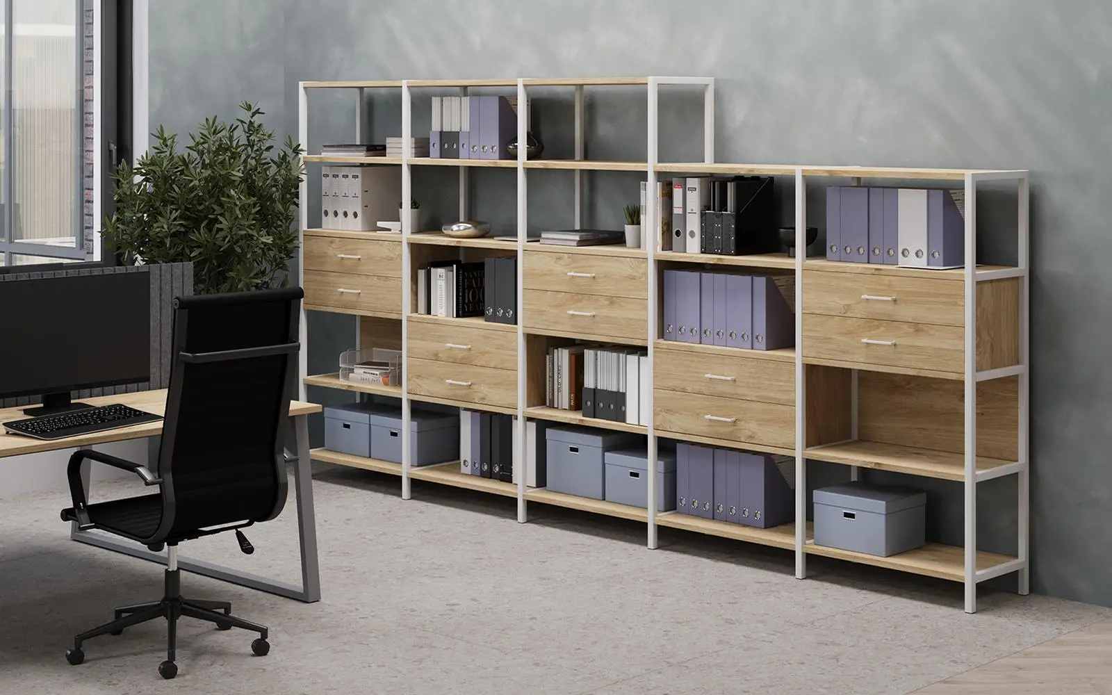 Стеллажная ситсема SHELF system. Композиция 20