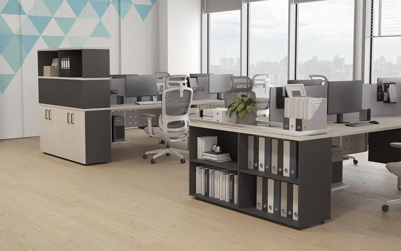 Оперативная мебель STYLE PROJECT. Цвет - Дуб Наварра. Композиция 10