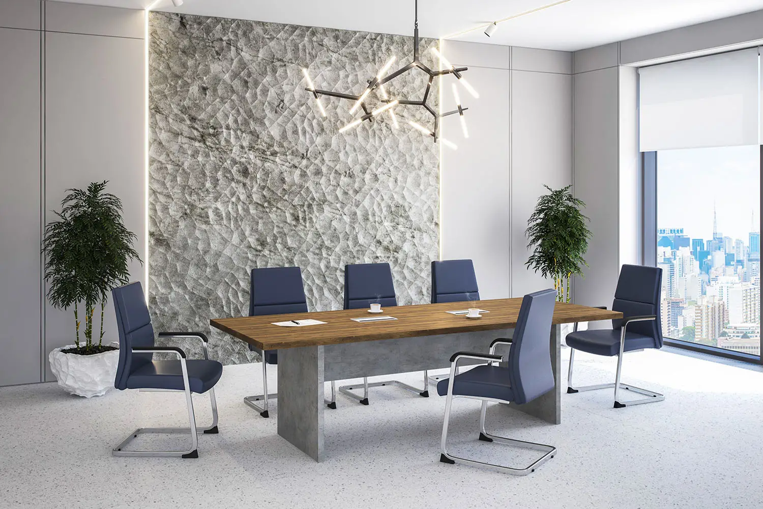 Кабинет руководителя WOOD&STONE. Стол для переговоров 