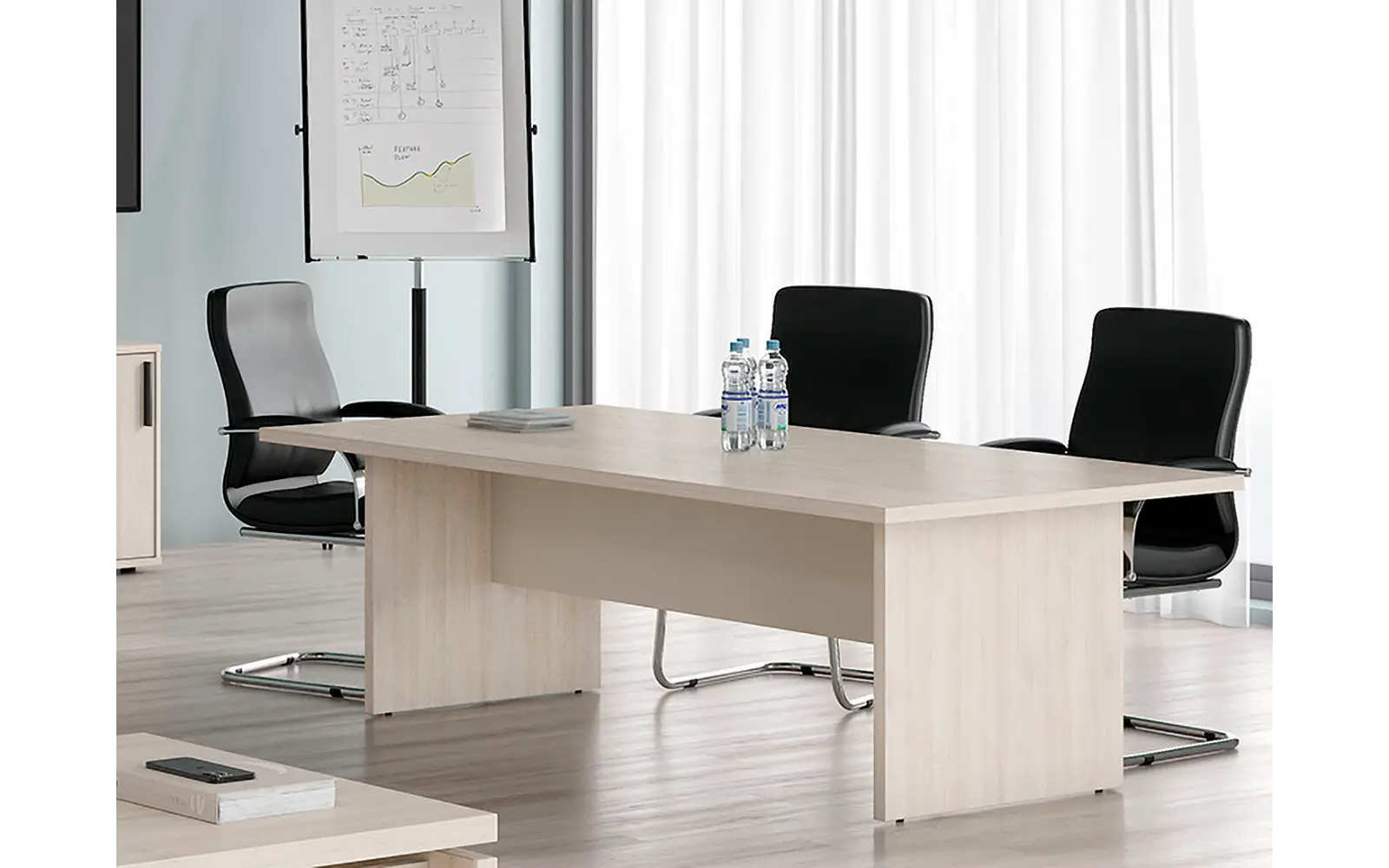 Кабинет руководителя NEW LINE Стол для переговоров  Дуб Шамони светлый